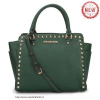 michael kors selma studded saffiano groot groen bakken Outlet Enschede 7fnl2383